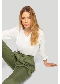 Spodnie z lyocell'u z troczkiem ze sklepu Greenpoint.pl w kategorii Spodnie damskie - zdjęcie 137829098