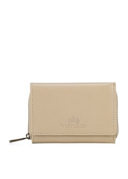 Damski portfel z gładkiej skóry dwustronny mały beżowy ze sklepu WITTCHEN w kategorii Portfele damskie - zdjęcie 137833795