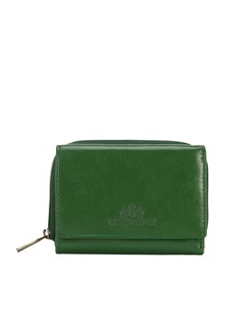 Damski portfel z gładkiej skóry dwustronny mały zielony ze sklepu WITTCHEN w kategorii Portfele damskie - zdjęcie 137858747