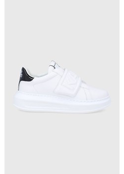Karl Lagerfeld buty skórzane KAPRI KL62537.011 kolor biały ze sklepu ANSWEAR.com w kategorii Buty sportowe damskie - zdjęcie 137861925