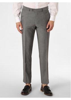 Carl Gross Męskie spodnie od garnituru modułowego Mężczyźni Modern Fit wełna ze strzyży szary wzorzysty ze sklepu vangraaf w kategorii Spodnie męskie - zdjęcie 137908976