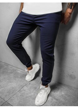 Spodnie męskie chino jogger materiałowe granatowe OZONEE DJ/5539 ze sklepu ozonee.pl w kategorii Spodnie męskie - zdjęcie 137927525