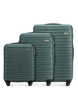 Zestaw walizek z ABS-u z żebrowaniem ze sklepu WITTCHEN w kategorii Walizki - zdjęcie 138006565