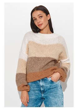 numinou Sweter w kolorze kremowo-beżowo-brązowym ze wzorem ze sklepu Limango Polska w kategorii Swetry damskie - zdjęcie 138010859