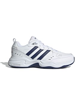 Białe buty sportowe męskie Adidas skórzane wiązane 