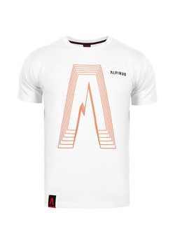 T-shirt męski biały Alpinus z krótkim rękawem 