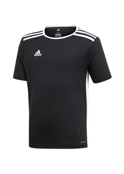 T-shirt chłopięce Adidas czarny z krótkim rękawem letni gładki 