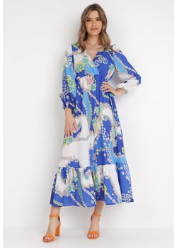 Granatowa Sukienka z Bawełny Ionaste ze sklepu Born2be Odzież w kategorii Sukienki - zdjęcie 138253999