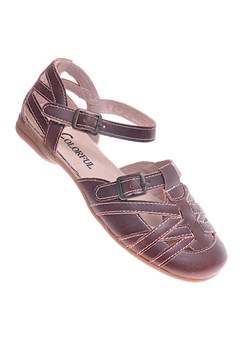 Wygodne sandały dziewczęce Brązowe /D2-3 11644 T5-5/ ze sklepu Pantofelek24.pl Jacek Włodarczyk w kategorii Balerinki dziecięce - zdjęcie 138301856
