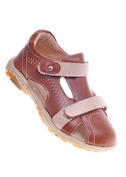 Chłopięce sandały na rzepy Brown /G4-2 11649 T167/ ze sklepu Pantofelek24.pl w kategorii Sandały dziecięce - zdjęcie 138301898