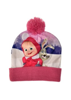 Zimowa czapka dla dzieci Masza i Niedźwiedź róż ze sklepu Sklep Dorotka w kategorii Czapki dziecięce - zdjęcie 138337345