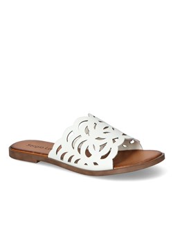 Klapki Sergio Leone KL321  Białe ze sklepu Arturo-obuwie w kategorii Klapki damskie - zdjęcie 138463889