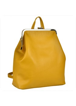 Plecak skórzany żółty musztardowy ze sklepu melon.pl w kategorii Plecaki - zdjęcie 138515518