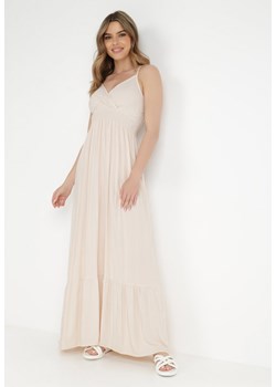 Jasnobeżowa Sukienka Neamedora ze sklepu Born2be Odzież w kategorii Sukienki - zdjęcie 138540997