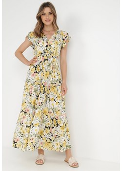 Żółto-Czarna Sukienka Chionassa ze sklepu Born2be Odzież w kategorii Sukienki - zdjęcie 138541086