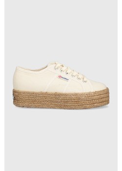 Superga tenisówki damskie kolor beżowy ze sklepu ANSWEAR.com w kategorii Espadryle damskie - zdjęcie 138566619