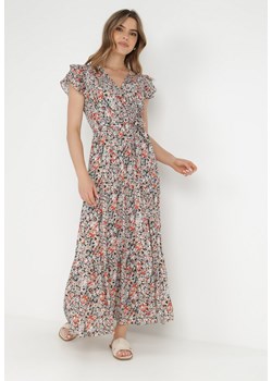 Czarno-Biała Sukienka Rhenosyne ze sklepu Born2be Odzież w kategorii Sukienki - zdjęcie 138621518