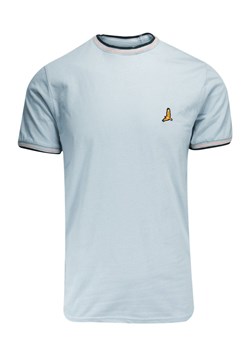 T-Shirt (Koszulka) Niebieski z Lamówkami, Logo-Ptak, Okrągły Dekolt -BRAVE SOUL TSBRSSS22FEDERERpaleblue ze sklepu JegoSzafa.pl w kategorii T-shirty męskie - zdjęcie 138622586