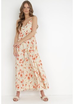 Jasnobeżowa Sukienka Damaia ze sklepu Born2be Odzież w kategorii Sukienki - zdjęcie 138640938
