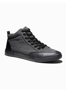 Buty męskie sneakersy - czarne V4 T377 ze sklepu ombre w kategorii Trampki męskie - zdjęcie 138699616