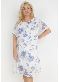 Niebieska Sukienka z Bawełny Sebaestus ze sklepu Born2be Odzież w kategorii Sukienki - zdjęcie 138707105