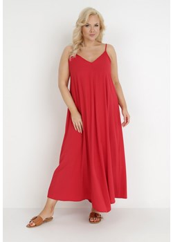 Czerwona Sukienka z Wiskozy Galope ze sklepu Born2be Odzież w kategorii Sukienki - zdjęcie 138752389