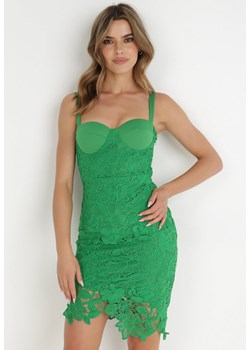 Zielona Sukienka Alemina ze sklepu Born2be Odzież w kategorii Sukienki - zdjęcie 138814285