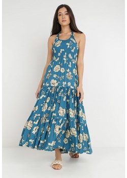 Niebieska Sukienka z Wiskozy Damaleia ze sklepu Born2be Odzież w kategorii Sukienki - zdjęcie 138880206