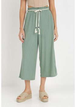 Zielone Spodnie Kasis ze sklepu Born2be Odzież w kategorii Spodnie damskie - zdjęcie 138888839