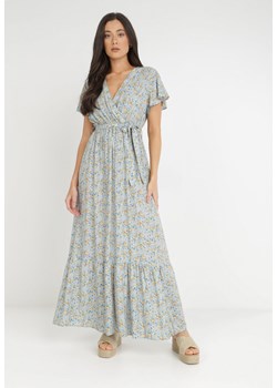 Jasnoniebieska Sukienka z Wiskozy Althis ze sklepu Born2be Odzież w kategorii Sukienki - zdjęcie 138889107