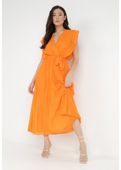 Pomarańczowa Sukienka Aereira ze sklepu Born2be Odzież w kategorii Sukienki - zdjęcie 138892006
