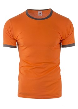 koszulka  Rolly 010 - pomarańcz/szara ze sklepu Risardi w kategorii T-shirty męskie - zdjęcie 138924458