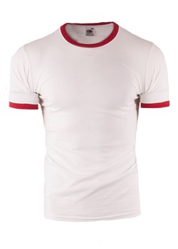 koszulka  Rolly 010 - biała/czerwona ze sklepu Risardi w kategorii T-shirty męskie - zdjęcie 138924468
