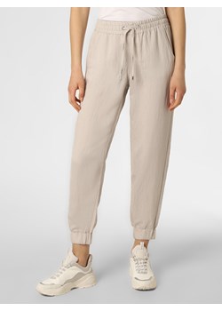 Olivia Spodnie  Kobiety Sztuczne włókno jasny szary jednolity ze sklepu vangraaf w kategorii Spodnie damskie - zdjęcie 139191736