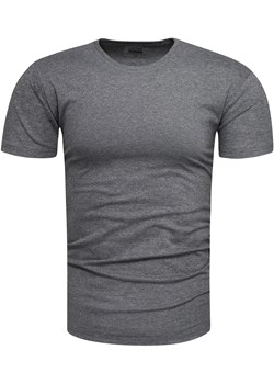 Koszulka męska t-shirt gładki grafitowy Recea ze sklepu Recea.pl w kategorii T-shirty męskie - zdjęcie 139245125