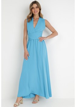 Niebieska Sukienka Agarano ze sklepu Born2be Odzież w kategorii Sukienki - zdjęcie 139245258
