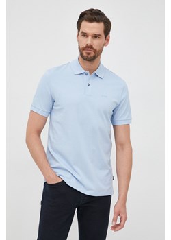 BOSS polo bawełniane 50468362 gładki 50468362 ze sklepu ANSWEAR.com w kategorii T-shirty męskie - zdjęcie 139257338