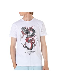 Koszulka Alpha Industries Heritage Dragon T 10650609 - biała ze sklepu streetstyle24.pl w kategorii T-shirty męskie - zdjęcie 139257507