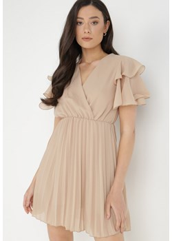 Beżowa Sukienka Alemiera ze sklepu Born2be Odzież w kategorii Sukienki - zdjęcie 139261499