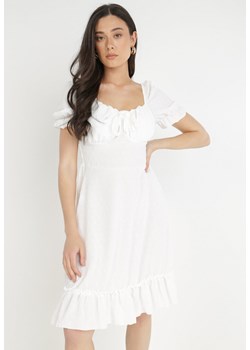 Biała Sukienka Andrelle ze sklepu Born2be Odzież w kategorii Sukienki - zdjęcie 139261666