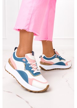 Wielokolorowe sneakersy na platformie buty sportowe sznurowane Casu 7-K2210D ze sklepu Casu.pl w kategorii Buty sportowe damskie - zdjęcie 139304418