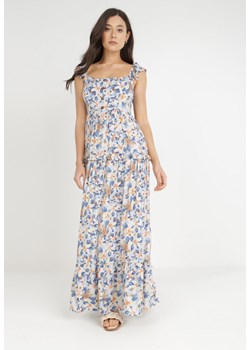 Biało-Niebieska Sukienka Agathice ze sklepu Born2be Odzież w kategorii Sukienki - zdjęcie 139304899