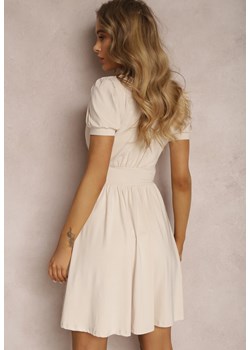 Beżowa Sukienka Agamia ze sklepu Renee odzież w kategorii Sukienki - zdjęcie 139310627