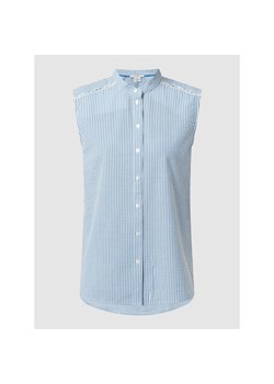Top bluzkowy z bawełny seersucker ze sklepu Peek&Cloppenburg  w kategorii Koszule damskie - zdjęcie 139337325
