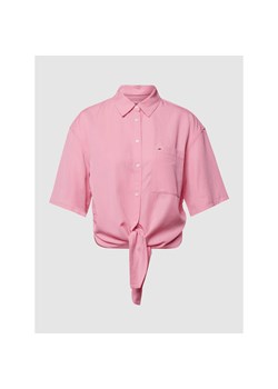 Bluzka z krótkim rękawem i wiązaniem ze sklepu Peek&Cloppenburg  w kategorii Koszule damskie - zdjęcie 139385978