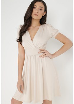 Beżowa Sukienka Coryle ze sklepu Born2be Odzież w kategorii Sukienki - zdjęcie 139400847