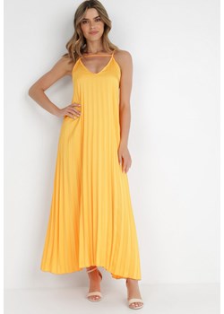 Pomarańczowa Sukienka Proneis ze sklepu Born2be Odzież w kategorii Sukienki - zdjęcie 139437376