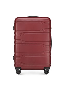 Duża walizka z polikarbonu tłoczona czerwona ze sklepu WITTCHEN w kategorii Walizki - zdjęcie 139444328