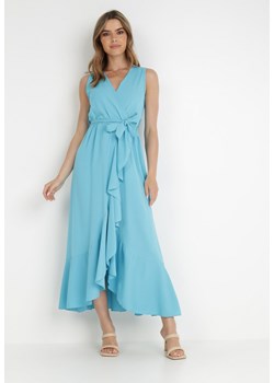 Niebieska Sukienka Dianopis ze sklepu Born2be Odzież w kategorii Sukienki - zdjęcie 139522858