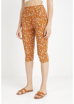 Pomarańczowe Spodnie z Bawełny Clymynome ze sklepu Born2be Odzież w kategorii Spodnie damskie - zdjęcie 139556149